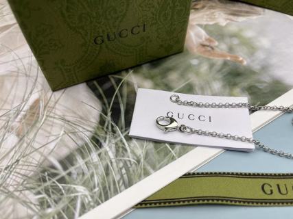 Gucci GG Interlocking Horsebit Silver Chain Bracelet