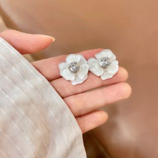 Chanel Elegant Blossom Crystal Earrings