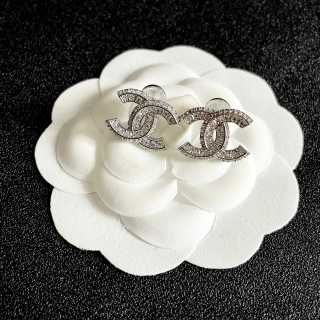 CHANEL Frostlight CC Stud Earrings