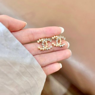 CHANEL Petal Parade CC Hoop Earrings