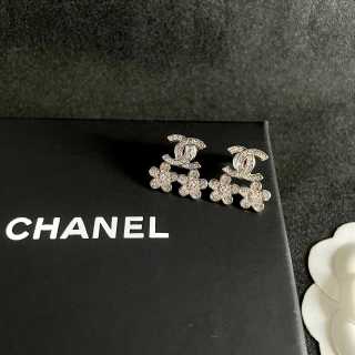 CHANEL Petite Camellia Flower Stud Earrings