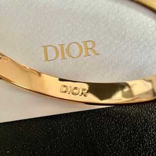 Dior Oblique Crystal Engraved Bangle