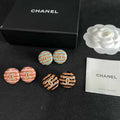 Chanel Artistic Round Stud Earrings