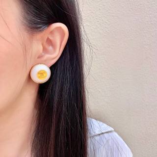 Chanel Timeless Round Signature Stud Earrings