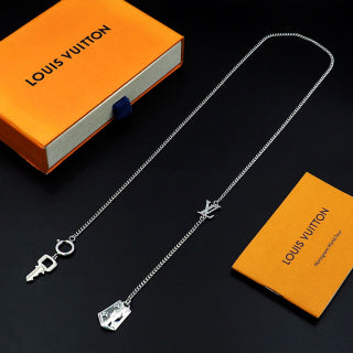 Louis Vuitton Travel Lock Charm Necklace