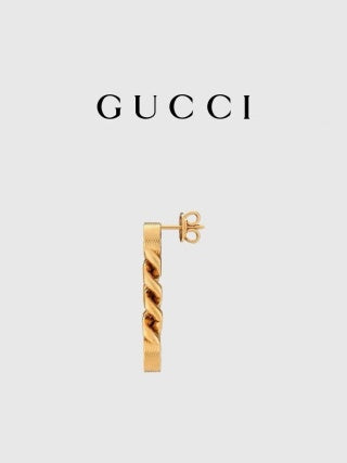 Gucci GG Interlocking Chain Drop Earrings