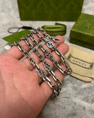 Gucci Double G Padlock Link Chain Necklace