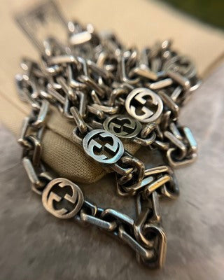 Gucci Double G Padlock Link Chain Necklace