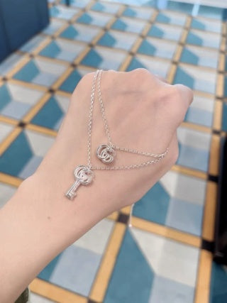 Gucci GG Crystal Logo Chain Bracelet