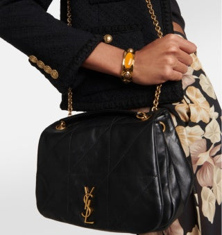 YSL Amber Stone Gold Cuff Bracelet