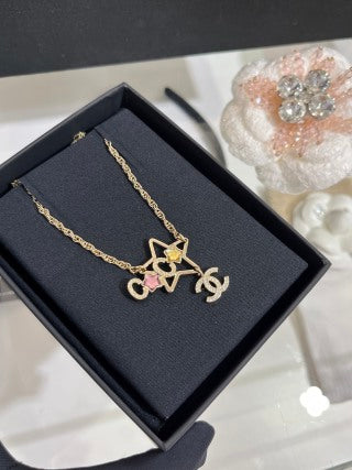 Chanel Star Heart CC Charm Necklace – Elegant Luxury Fashion Jewelry