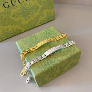 Gucci GG Textured Chain Link Bracelet
