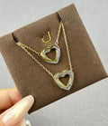 Cartier Heart-Shaped Three-Ring Tricolor Necklace