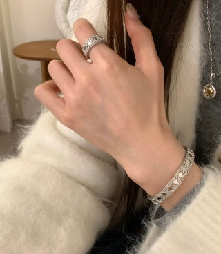 Dior Valentina Crystal Lace Band Ring