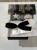 Chanel Black Velvet Bow Hair Clip – Elegant Luxury Fashion Accessory