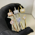 Messika Lucky Move Diamond Open Cuff Bracelet