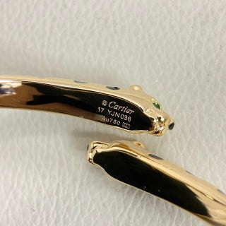 Cartier slim, narrow, polished double-headed panther bracelet