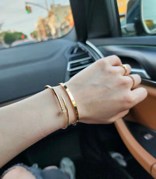 Cartier Juste un Clou bracelet with diamonds on the head and tail