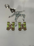 CHANEL Bamboo Garden CC Stud Earrings