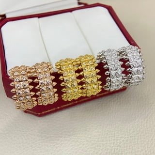 Cartier double-row pavé diamond stud earrings
