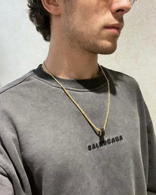 Bvlgari Black Accent Circle Pendant Necklace – Elegant Luxury Jewelry