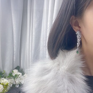 Cartier Long Tassel Panther Earrings with Lacquer and Diamonds