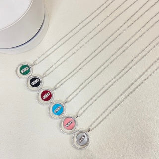 Messika Lucky Move Color Diamond Medallion Necklace