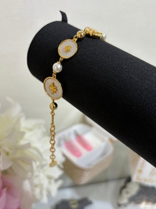 Dior Celestial Star Medallion Pearl Bracelet