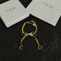 Dior Bow CD Letter Gold Chain Bracelet