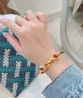 YSL Interlocked Gold Chain Bracelet