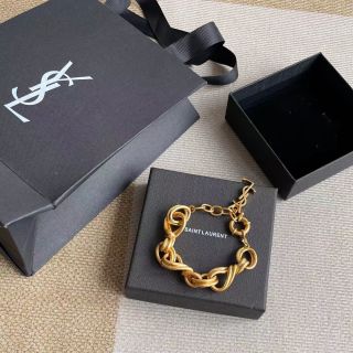 YSL Interlocked Gold Chain Bracelet