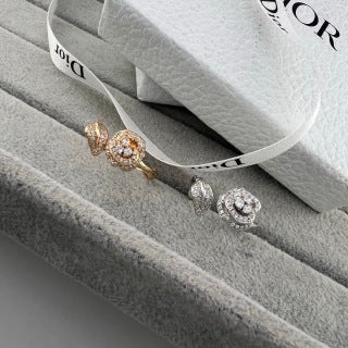 Dior Blossom Crystal Medallion Open Ring