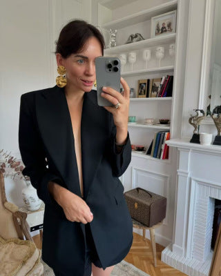 YSL Golden Organic Petal Statement Earrings