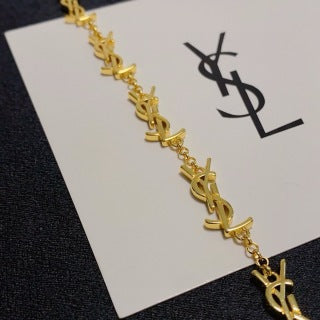 YSL Botanical Monogram Chain Bracelet