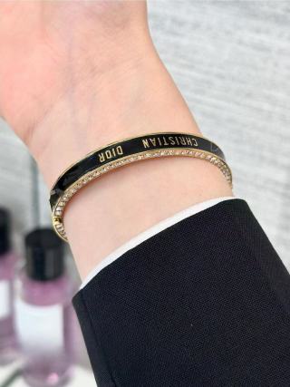 Dior Écriture Signature Open Cuff Bracelet