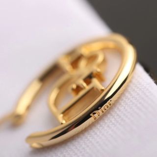 Dior Élan Logo Hoop Earrings