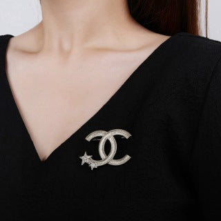 CHANEL Celestial CC Star Accent Brooch