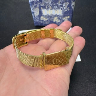 Dior Signature Mesh Plaque Bracelet