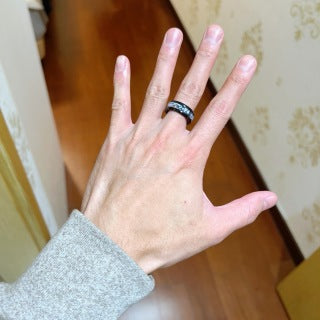Gucci Black Enamel GG Signet Ring