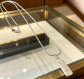 Gucci GG Engraved Plate Chain Necklace