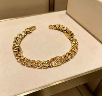 Gucci Interlocking G Double Link Chain Bracelet