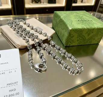 Gucci Crystal Bead Chain Necklace