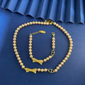 Dior Pearl Bow Charm Necklace