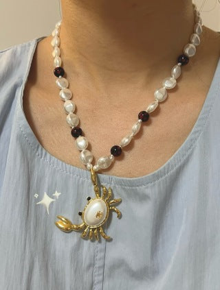 CHANEL Soleil Pearl Charm Necklace