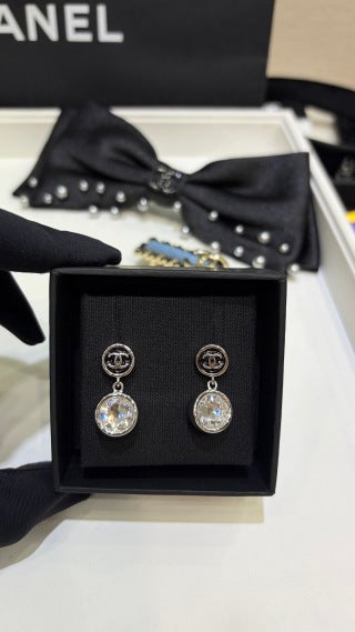 Chanel Radiant Crystal Drop Earrings