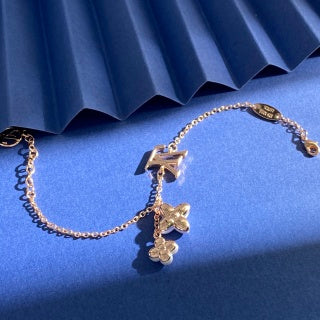 Louis Vuitton Pearl Blossom Letter Charm Bracelet