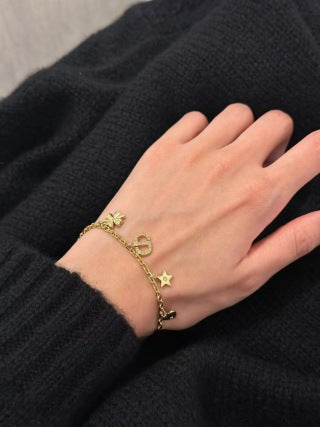 Dior Celestial Charm Pearl Chain Bracelet
