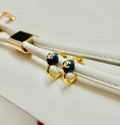 CHANEL Noir Enamel Pearl CC Stud Earrings