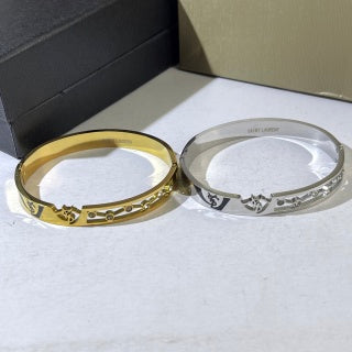 YSL Crystal Starline Open Cuff Bracelet