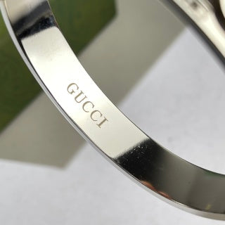 Gucci GG Crystal Double Band Cuff Bracelet